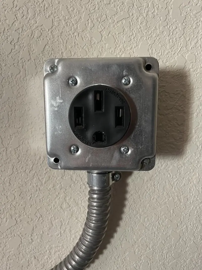 NEMA 14-50 outlet installed for Smart Home Electrical in Seven Lakes